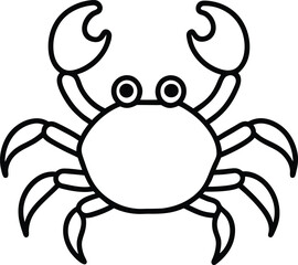 cartoon crab on white background