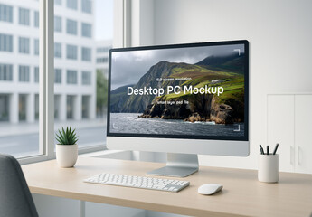 Desktop computer mockup