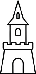 vector illustration of a castle tower