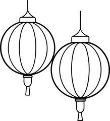 Chinese lantern  vector illustration