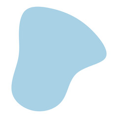 A light blue abstract organic shape blob	
