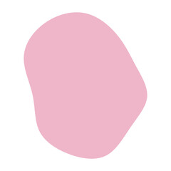 A light red abstract organic shape blob	
