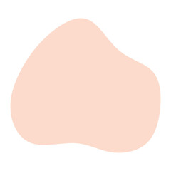 A light orange abstract organic shape blob	
