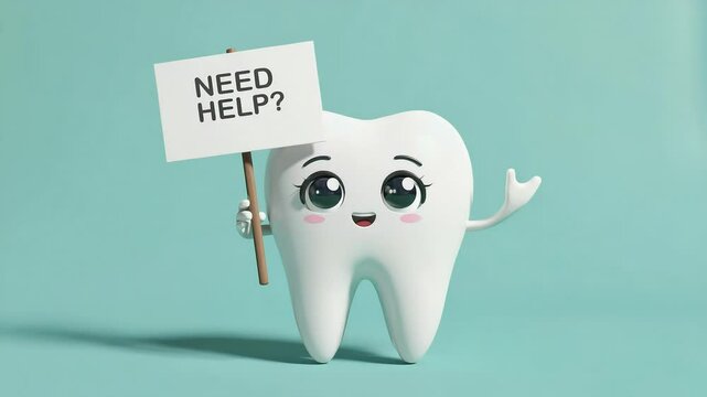 tooth brush with need help sign