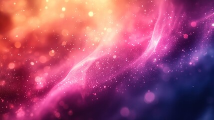 Obraz premium Abstract vibrant colors, bokeh, swirling textures, glowing particles, background design