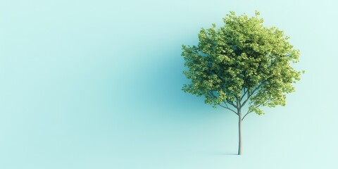 Obraz premium Solitary Tree Against Pastel Background