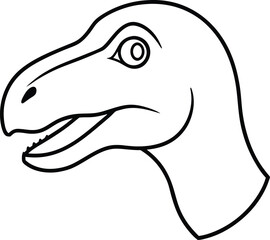 dinosaur head icon vector illustration