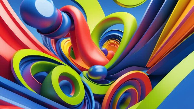 Colorful Art with Primary and Complementary Colors for Bold Contrasts