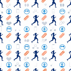 Running Silhouettes Vector – Man and Woman Jogging Outline

