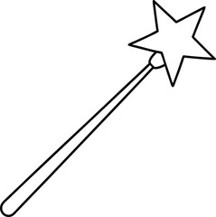 vector illustration of a magic wand