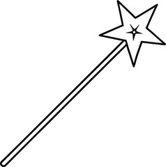 vector illustration of a magic wand