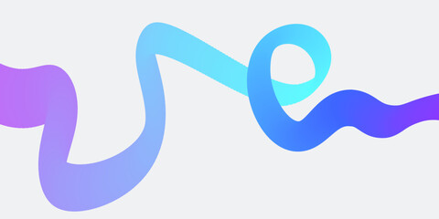 Obraz premium Wavy shape with Colorful gradient. Vector illustration.