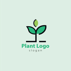 Green Plant Growth Logo &ndash; Eco Nature Symbol Vector Design