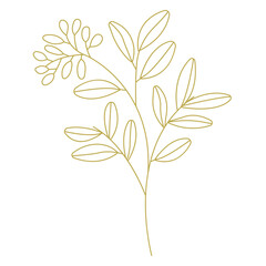 Naklejka premium Golden Flower 