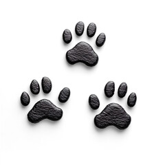 Brown Paw Prints on a Transparent Background