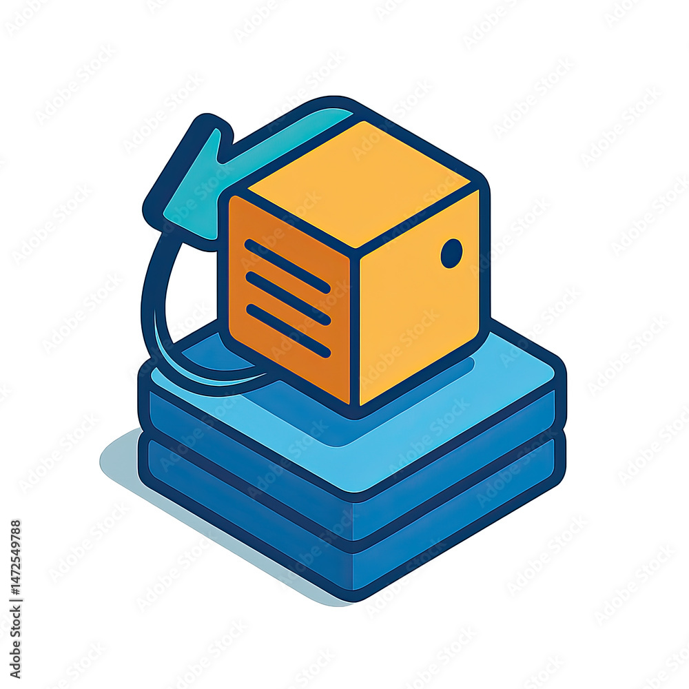 Poster data backup and restore system secure cloud storage illustration for digital security and data prote