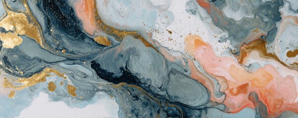 Naklejka premium Abstract fluid painting design with mixed tones