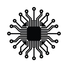 circuit board vector silhouette