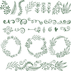 Beautiful flower art and mandala vector design