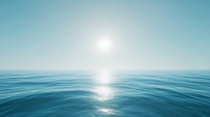 Obraz premium Calm Ocean Sunset Serenity.