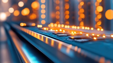 Glowing circuit board