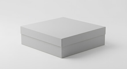 Fototapeta premium Isolated Square Box: Minimalist Package Mockup