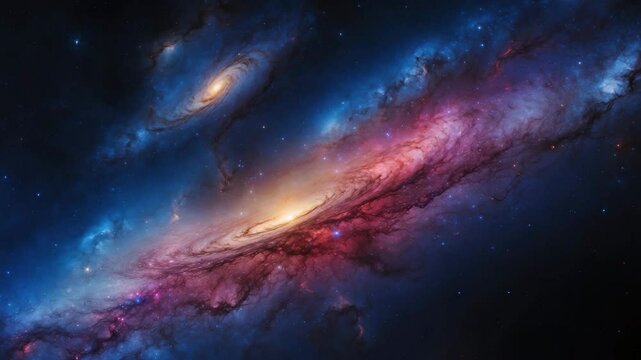 Galaxy, nebula and gas: an image provided by Ai