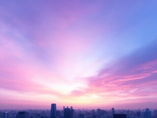 Fototapeta premium Sunset over city buildings