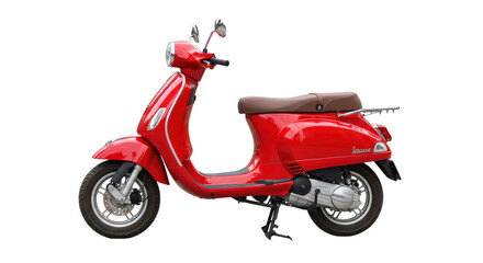 Isolated Red Motor Scooter © Gabriela