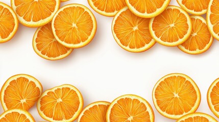 Fototapeta premium orange slices isolated on white