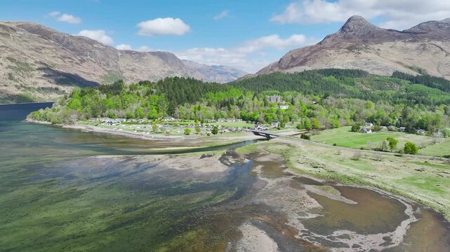 Loch Leven from a drone, Glencoe, Highland, Scotland