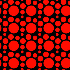 Red Circle Pattern Design Seamless Texture Background for Modern Abstract Art Projects