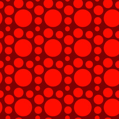 Red Circle Pattern Seamless Texture Design for Fabric Print and Backgrounds