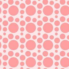Pink Circle Pattern Seamless Design Pastel Background Texture for Textile and Web Design