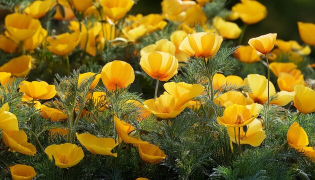 yellow horned poppy or glaucium flavum crantz floral background