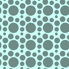 Elegant Teal and Light Blue Circle Pattern Seamless Texture Design for Fabric Prints