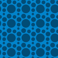 Seamless Blue Circle Pattern Background Texture for Design Projects