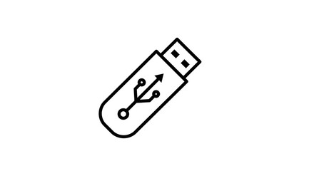 Drawing of Usb Flash Drive for File Storage