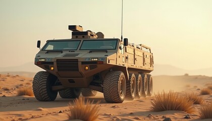 Fototapeta premium Armored Vehicle in Desert