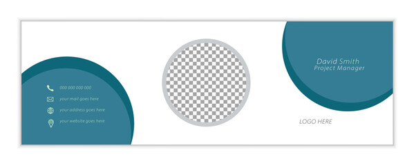 modern email signature template design, 
vector email signature design, corporate email signature template, personal social media cover template design.