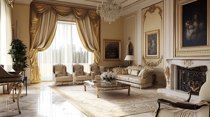 Luxury living room interior design
