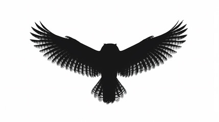 Owl silhouette in flight: A dramatic silhouette of a majestic owl in flight, with its wings spread wide. This powerful image evokes a sense of freedom and mystery. 