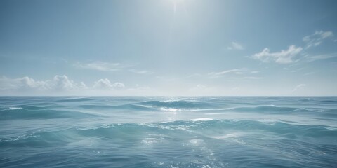 Fototapeta premium Light, airy blue watercolor, ethereal ocean feel , design, light blue, minimal