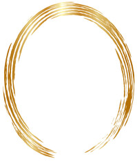 Golden round frame illustration 