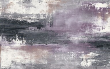 Abstract art piece featuring textured brushstrokes in muted tones.