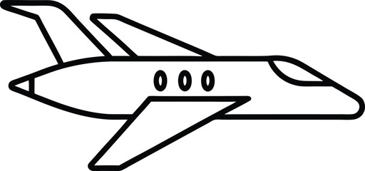 vector illustration of private jet