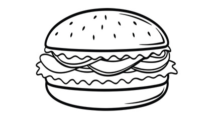 Burger with Lettuce and Tomato