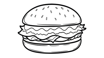 Burger with Lettuce and Tomato