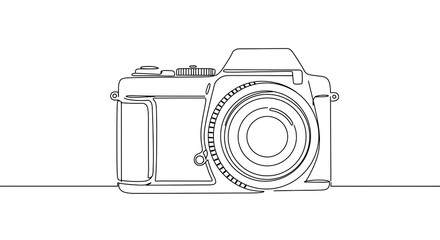 Camera Continuous Line Drawing Single Stroke Image