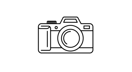 Fototapeta premium Camera Outline Illustration Simple Photography Concept